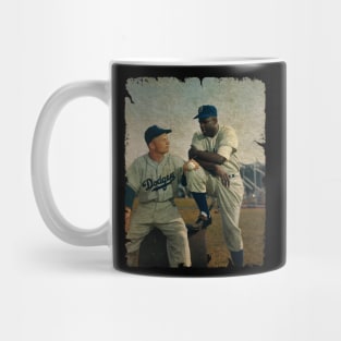 Bobby Morgan and Jackie Robinson in Los Angeles Dodgers Mug